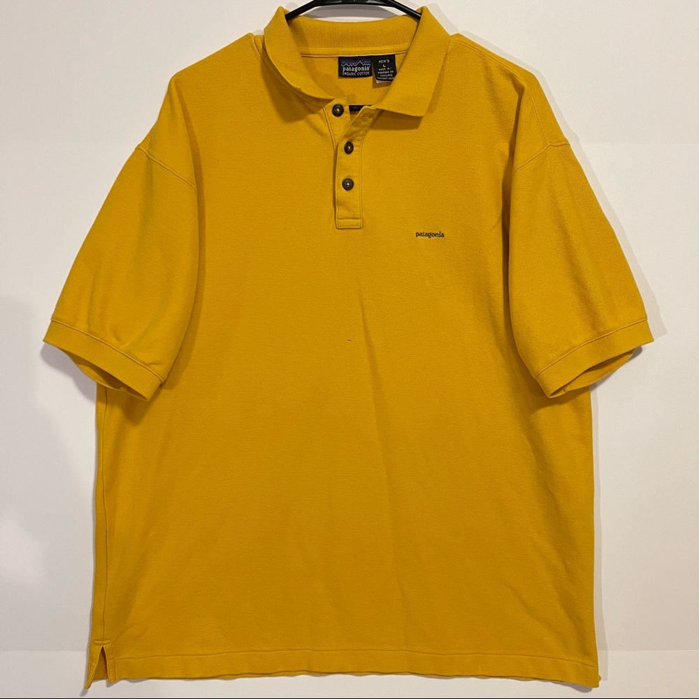 *FLAW* Men’s Patagonia Yellow/Gold Polo Shirt 👕 STYLE#52822